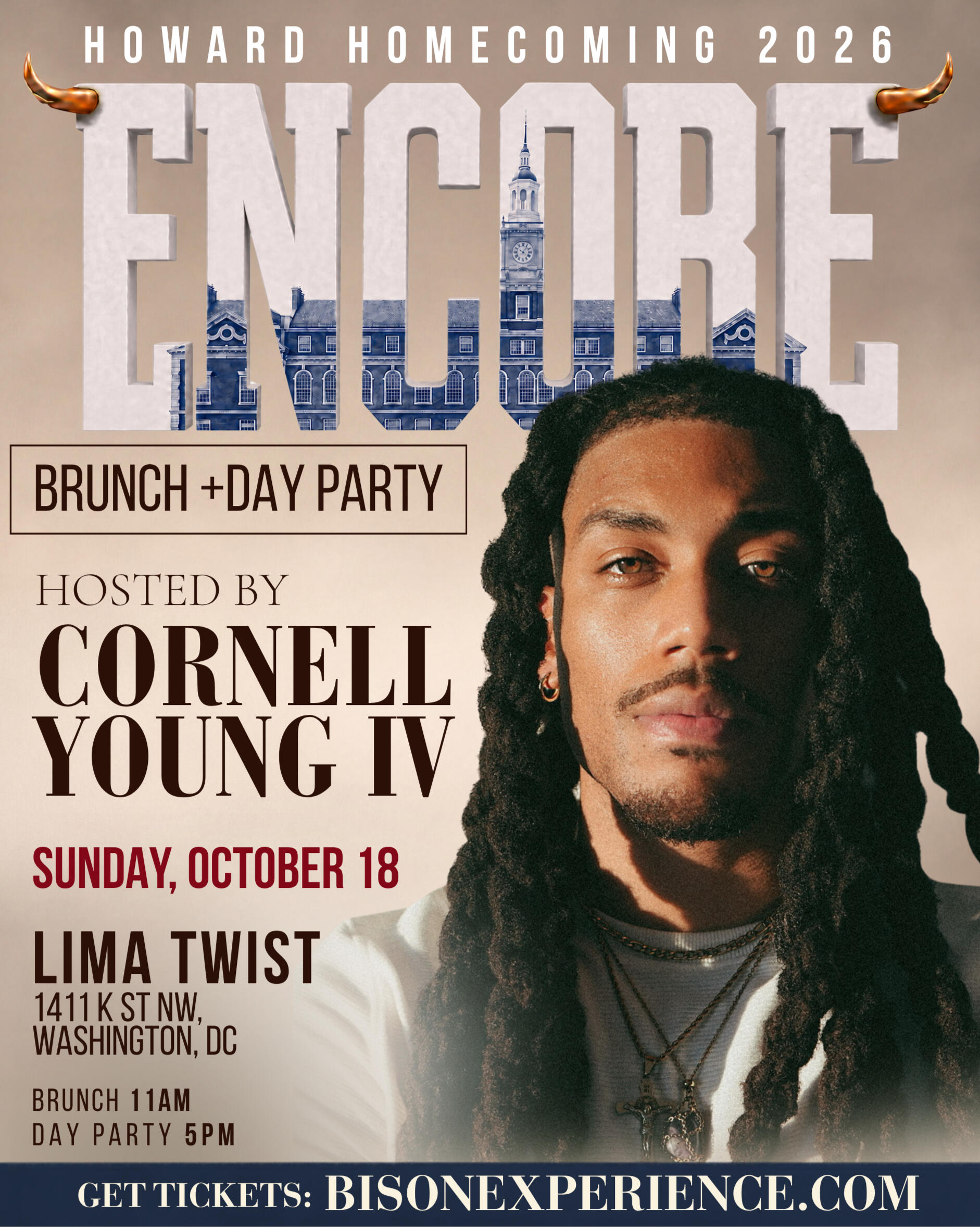 The Encore Howard Homecoming 2026 brunch and day party at Lima Twist in Washington DC